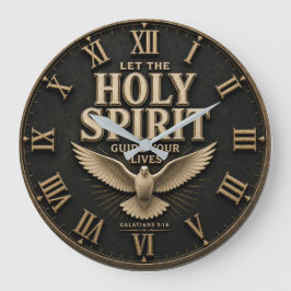 Let the Holy Spirit Guide Your Life Galatians 5:16 ラージ壁時計