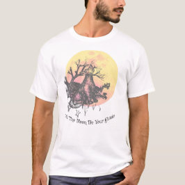 Let The Moon Guide, Wolf on Moon &ゴシックレタリング Tシャツ