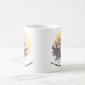 Let The Moon Guide、Wolf on Moon、素朴レタリング コーヒーマグカップ (中央)