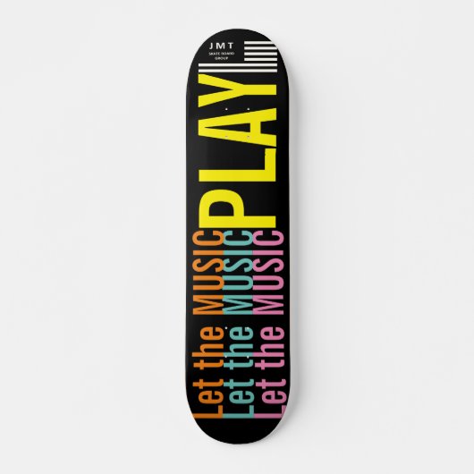 LET THE MUSIC 遊 JMT 7 3/4" Skateboard Deck スケートボード (正面)