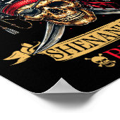 Let The Pirate Shenanigans Begin Halloween Skull N ポスター (角)