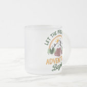 Let The Preschool Adventure Begin Camping Back To フロストグラスマグカップ (正面右)