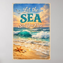 Let the Sea Set You Free – Relaxing Ocean Waves  ポスター