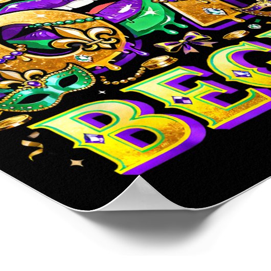 Let The Shenanigans 67 Begin Mardi Gras Quote _4  ポスター (角)