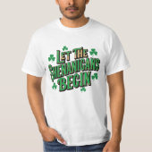 Let The Shenanigans Begin Funny Party Quote Tシャツ (正面)