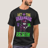 Let The Shenanigans Begin Mardi Gras Flossing Vood Tシャツ (正面)
