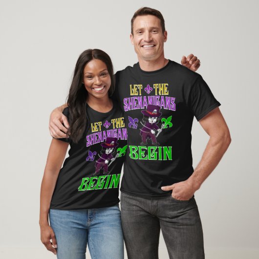 Let The Shenanigans Begin Mardi Gras Flossing Vood Tシャツ (ユニセックス)