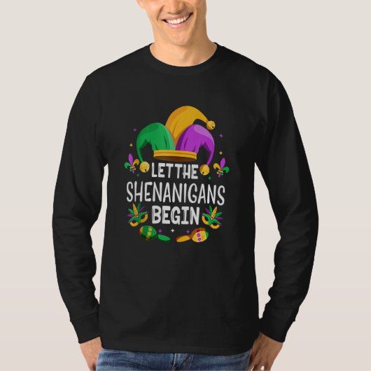 Let The Shenanigans Begin Mardi Gras Shirts, Kids  Tシャツ (正面)