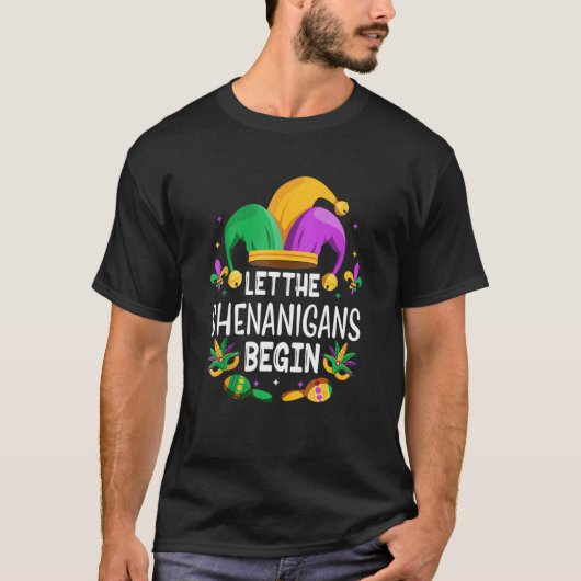 Let The Shenanigans Begin Mardi Gras Shirts, Kids  Tシャツ (正面)