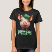 Let The Shenanigans Begin Piggy Leprechaun St Patr Tシャツ (正面)