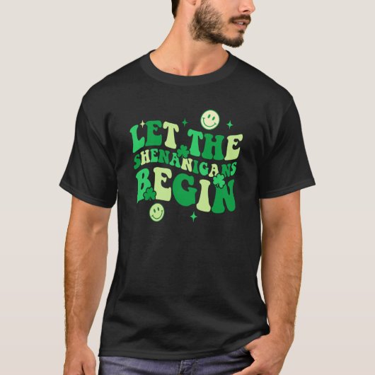 Let The Shenanigans Begin Shamrock St Patrick's Da Tシャツ (正面)