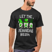 Let The Shenanigans Begin St Patricks Day Gnomes S Tシャツ (正面)