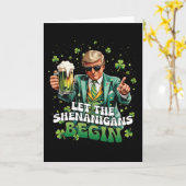 Let The Shenanigans Begin Trump St Patrick's Day 1 カード (黄色い花)