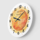 Let the Sunshine In Sun ラージ壁時計 (傾斜)