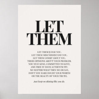 Let Them – 励ましの名言 ポスター