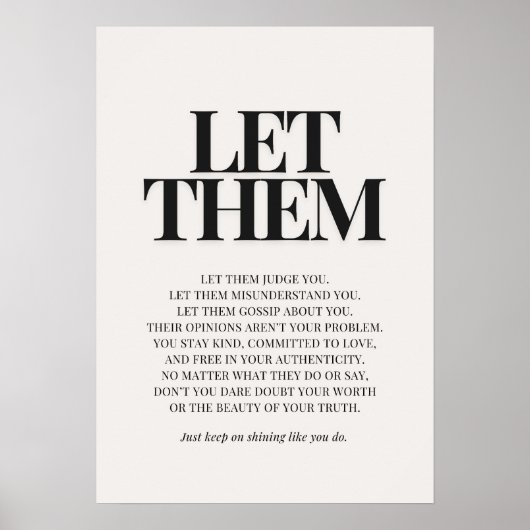 Let Them – 励ましの名言 ポスター (正面)