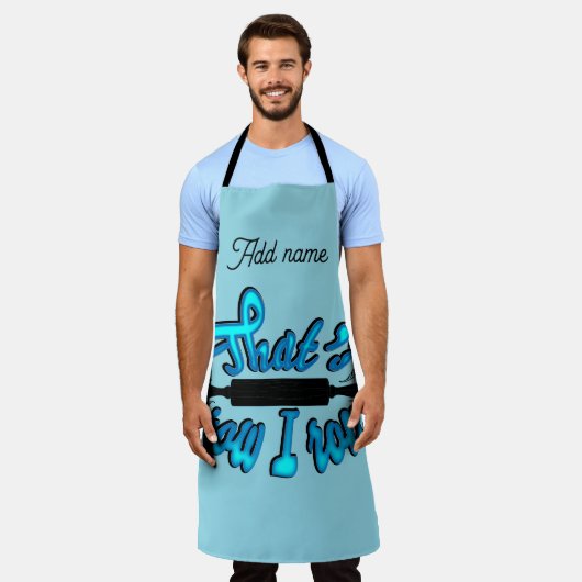 Let Them Cook Personalized Kitchen エプロン (着用した状態)