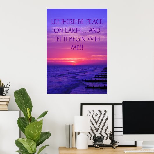 LET THERE BE PEACE ON EARTH... Religious poster ポスター (ホームオフィス)