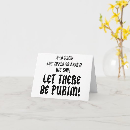 let there be purim カード (黄色い花)