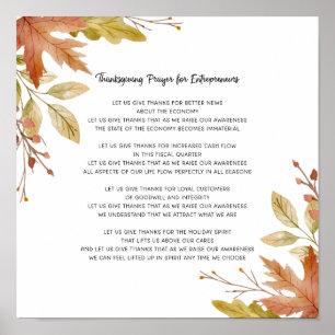 Let Us Give Thanks Boss Lady Autumn Leaves ポスター