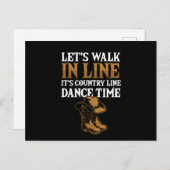 Let Walk In Line Dance Sport Rodeo Gift ポストカード (正面/裏面)