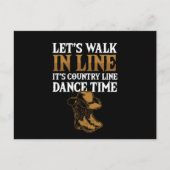 Let Walk In Line Dance Sport Rodeo Gift ポストカード (正面)