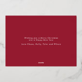 Let We Adore Him Tree & Star Redタイポグラフィ 箔シーズンカード (裏面)