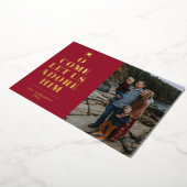 Let We Adore Him Tree & Star Redタイポグラフィ 箔シーズンカード (回転した状態)