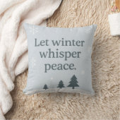 Let Winter Whisper Peace – Scandinavian Winter  クッション (ブランケット)