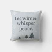Let Winter Whisper Peace – Scandinavian Winter  クッション (正面)