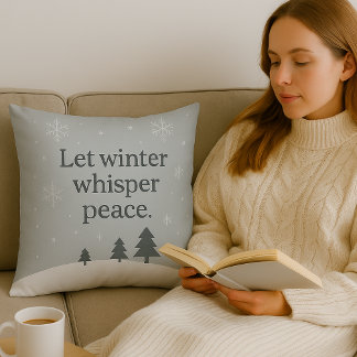 Let Winter Whisper Peace – Scandinavian Winter  クッション