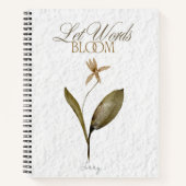 Let Words Bloom – Pressed Flower Journal for Write ノートブック (正面)