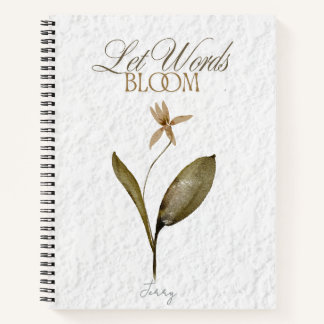 Let Words Bloom – Pressed Flower Journal for Write ノートブック