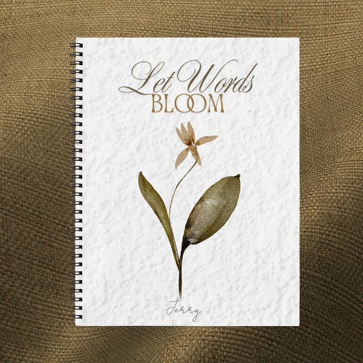 Let Words Bloom – Pressed Flower Journal for Write ノートブック