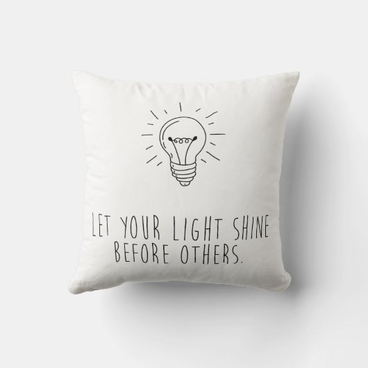 Let You Light Shine Before Others クッション (裏面)