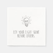 Let You Light Shine Before Others スタンダードカクテルナプキン (正面)