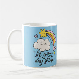 Let Your Day Shine Rainbow Mug – Cute & Uplifting コーヒーマグカップ