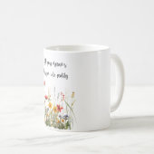 Let Your Dreams Blossom Mug – Inspirational Floral コーヒーマグカップ (正面右)