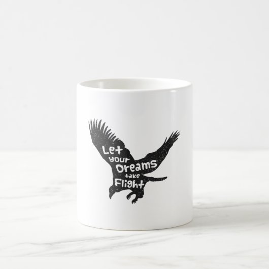 Let Your Dreams Take Flight Eagle Black コーヒーマグカップ (中央)