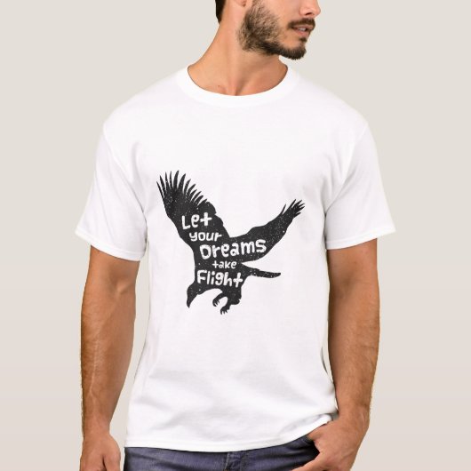 Let Your Dreams Take Flight Eagle Black Tシャツ (正面)