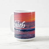 Let your faith be bigger than your fear Uplifting コーヒーマグカップ (正面左)