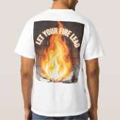Let Your Fire Lead – Motivation Flame Shirt Tシャツ (裏面)