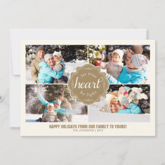 Let Your Light Holiday Photo Card シーズンカード