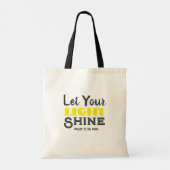 Let Your Light Shine Bible Verse Yellow Cute  トートバッグ (裏面)