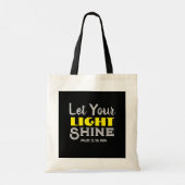 Let Your Light Shine Bible Verse Yellow Cute  トートバッグ (裏面)