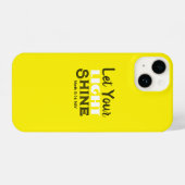 Let Your Light Shine Bible Verse Yellow Cute  iPhoneケース (裏面横)