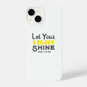 Let Your Light Shine Bible Verse Yellow Cute  iPhoneケース (裏面)