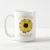 Let Your Light Shine Bright Sunflower コーヒーマグカップ (左)