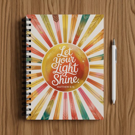 Let your light shine, Christian faith notebook  ノートブック