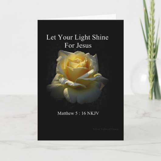 Let Your Light Shine Faith Card  カード (正面)